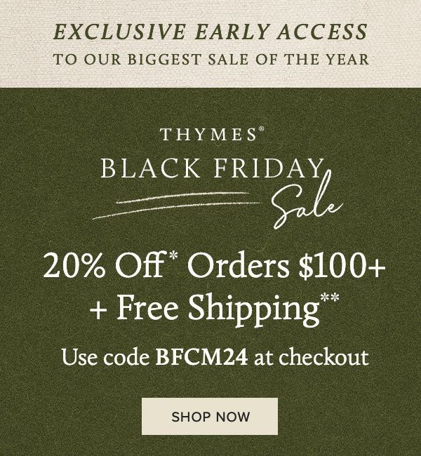 2024 BFCM campaign — Thymes holiday email