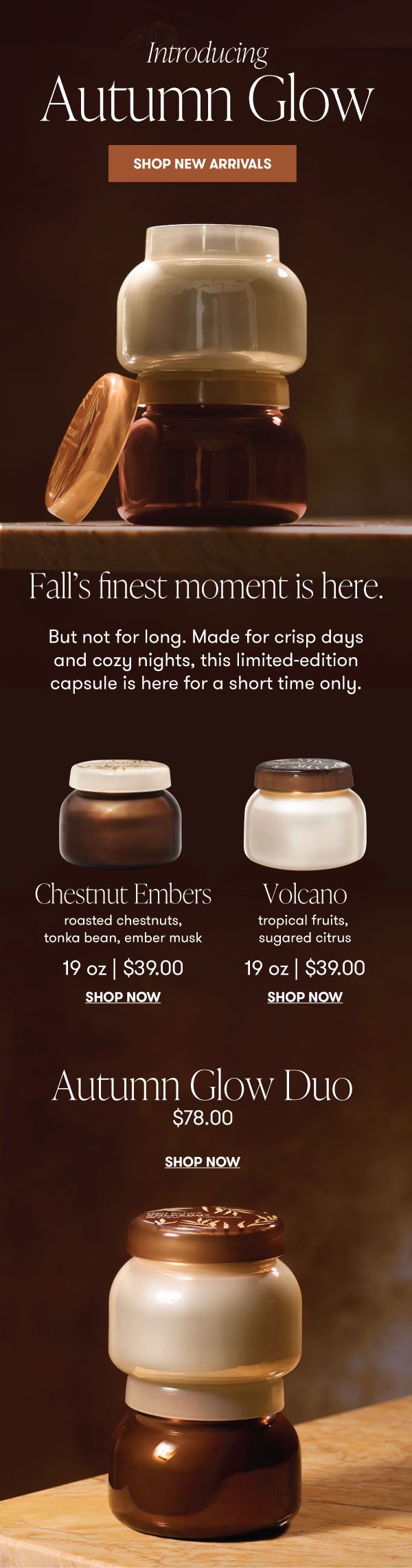 Autumn Glow launch email