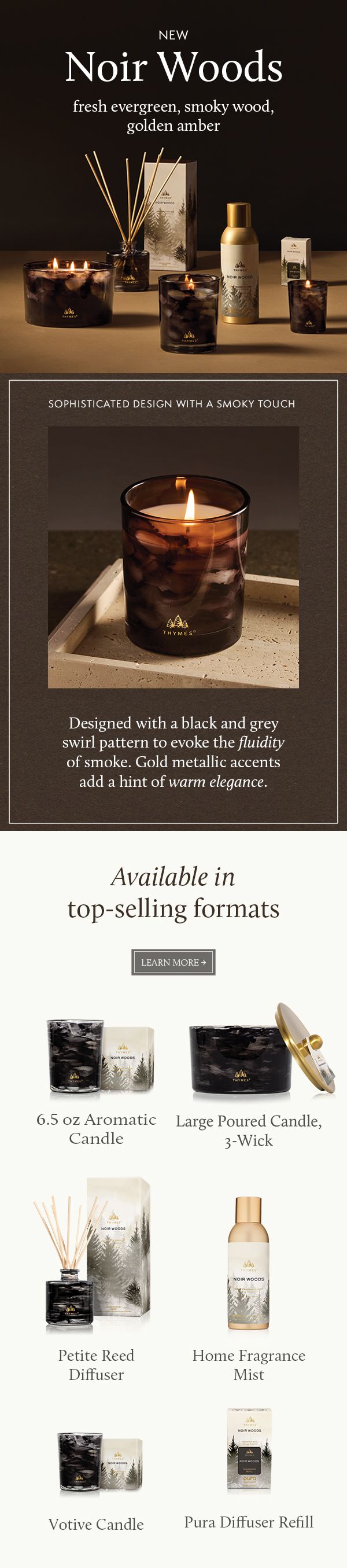 Noir Woods wholesale announcement email